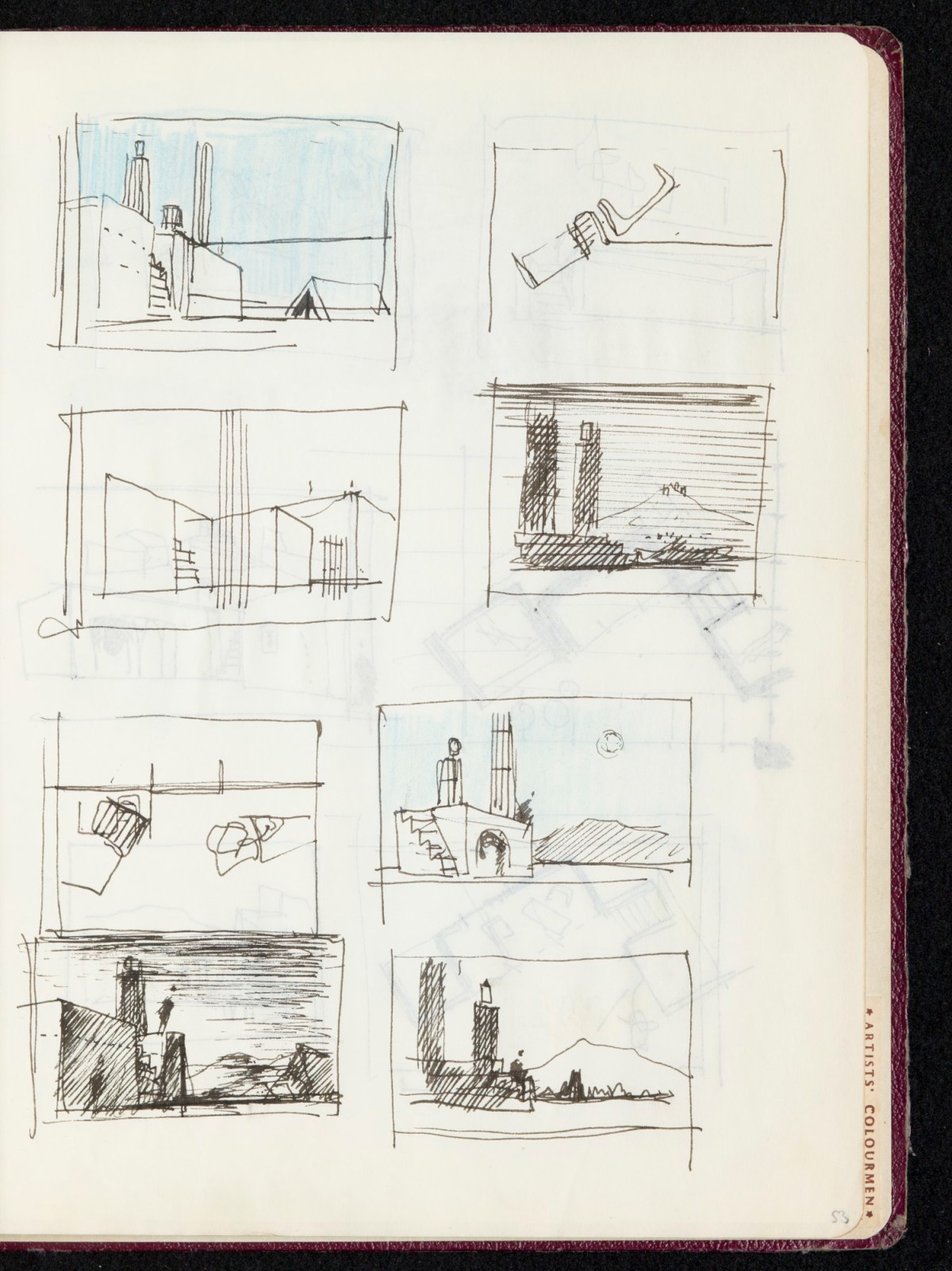 Sir Hugh Casson PRA, Sketchbook with designs and notes