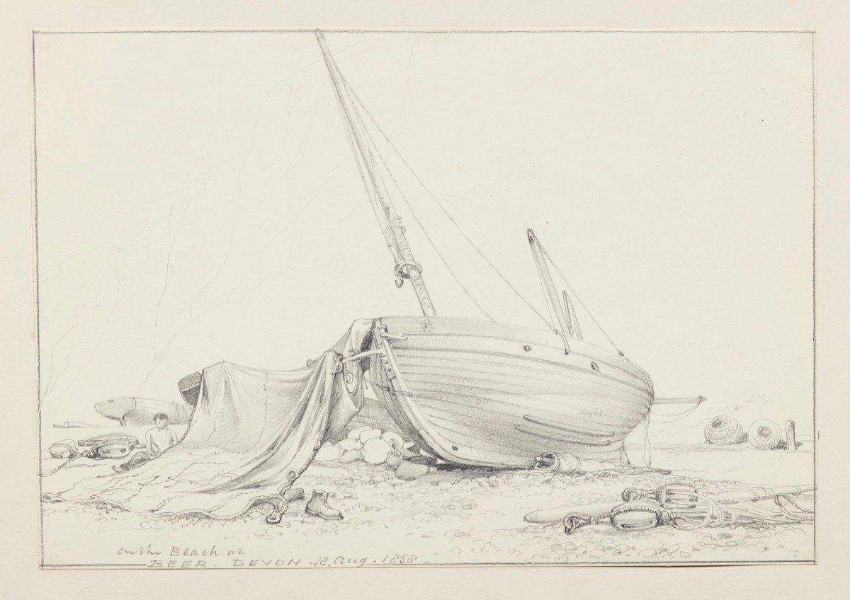 Edward William Cooke RA, On the beach at Beer, Devon