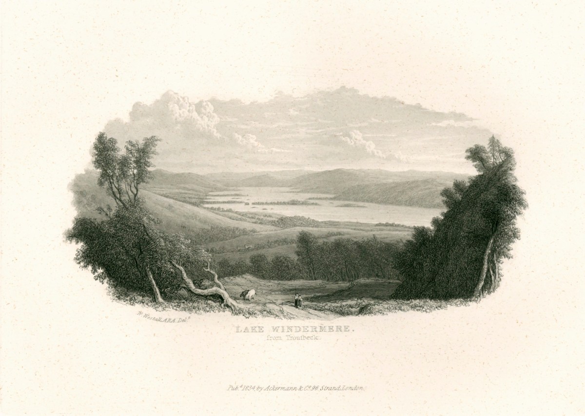 William Westall ARA, Lake Windermere, from Troutbeck