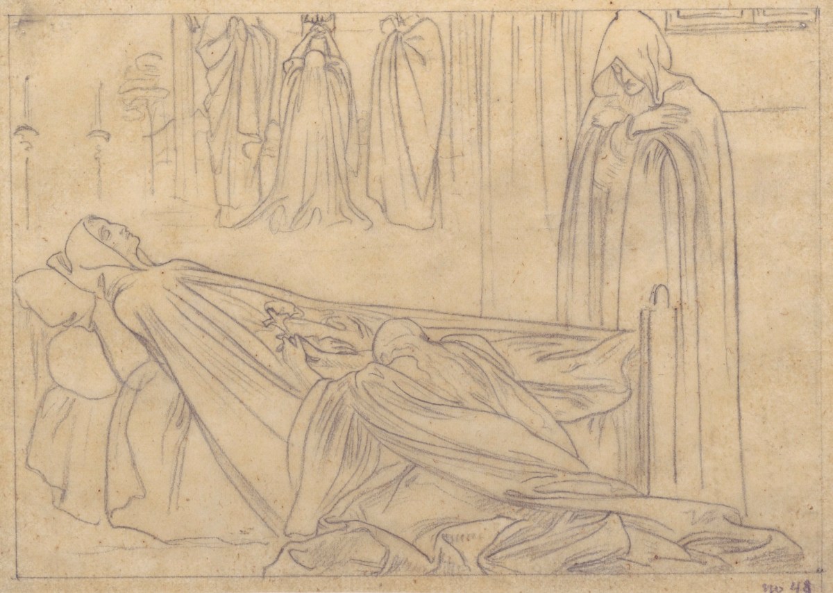 Lord Leighton PRA, Tracing for 'The Dying Message'