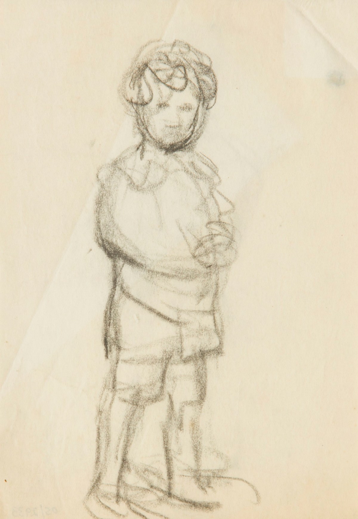 Sir George Clausen RA, Figure sketch for the portrait of Mervyn, son of Sir J. Herbert Roberts Bt.