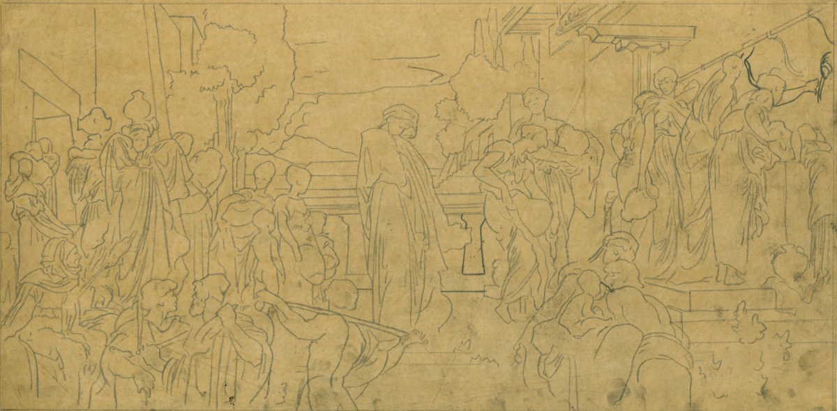 Lord Leighton PRA, Tracing for 'Captive Andromache'
