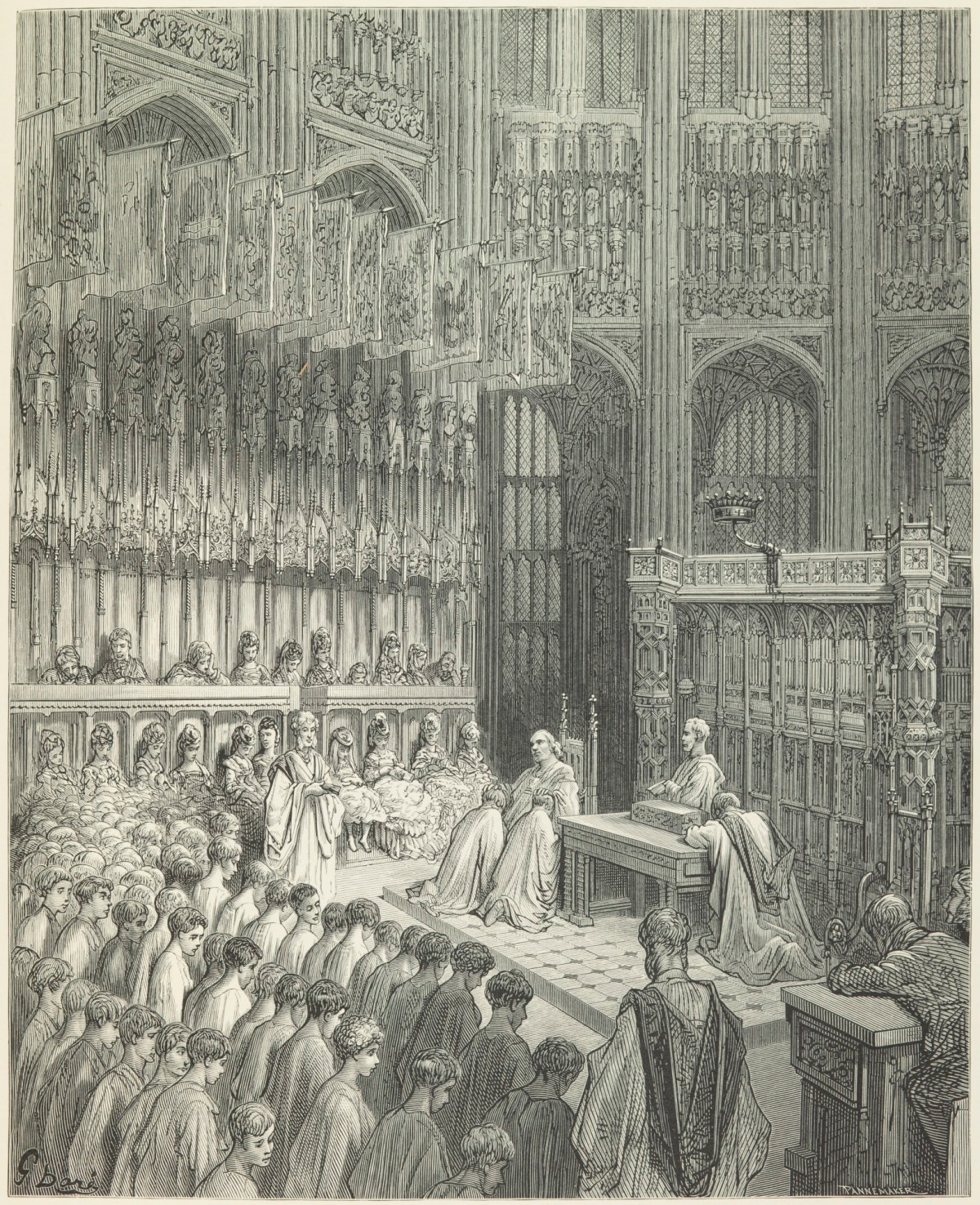 Gustave Doré, Westminster Abbey - Confirmation of Westminster Boys