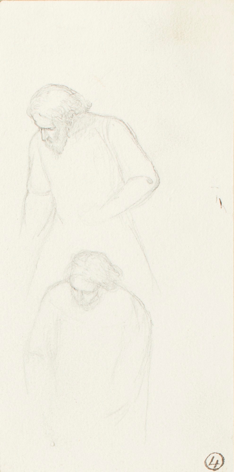 Henry Hugh Armstead RA, Two half-length studies of a male figure