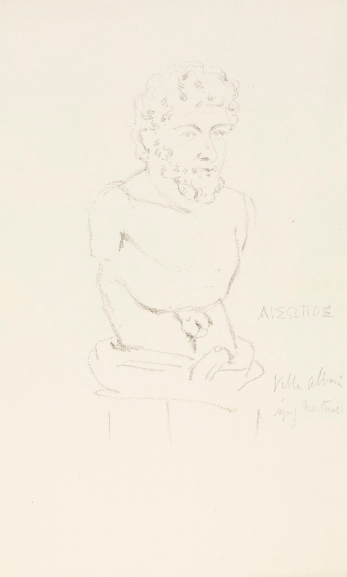 Richard Westmacott the Younger RA, Sketch of a bust of Aesop