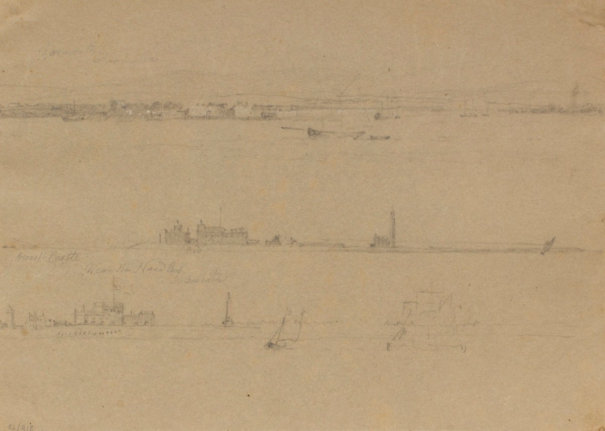 Philip Reinagle RA, Sheet of three drawings of coastal landscapes