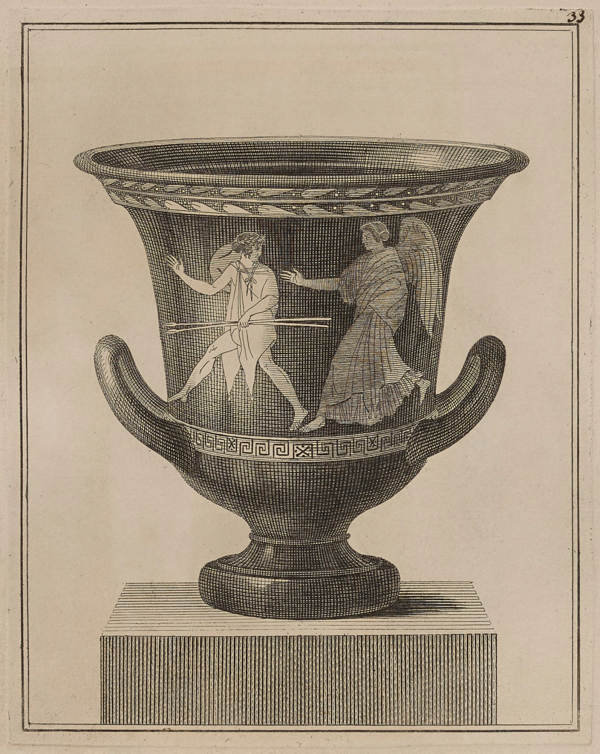 Sir William Hamilton, Attic kalyx krater showing Eos pursuing Kephalos