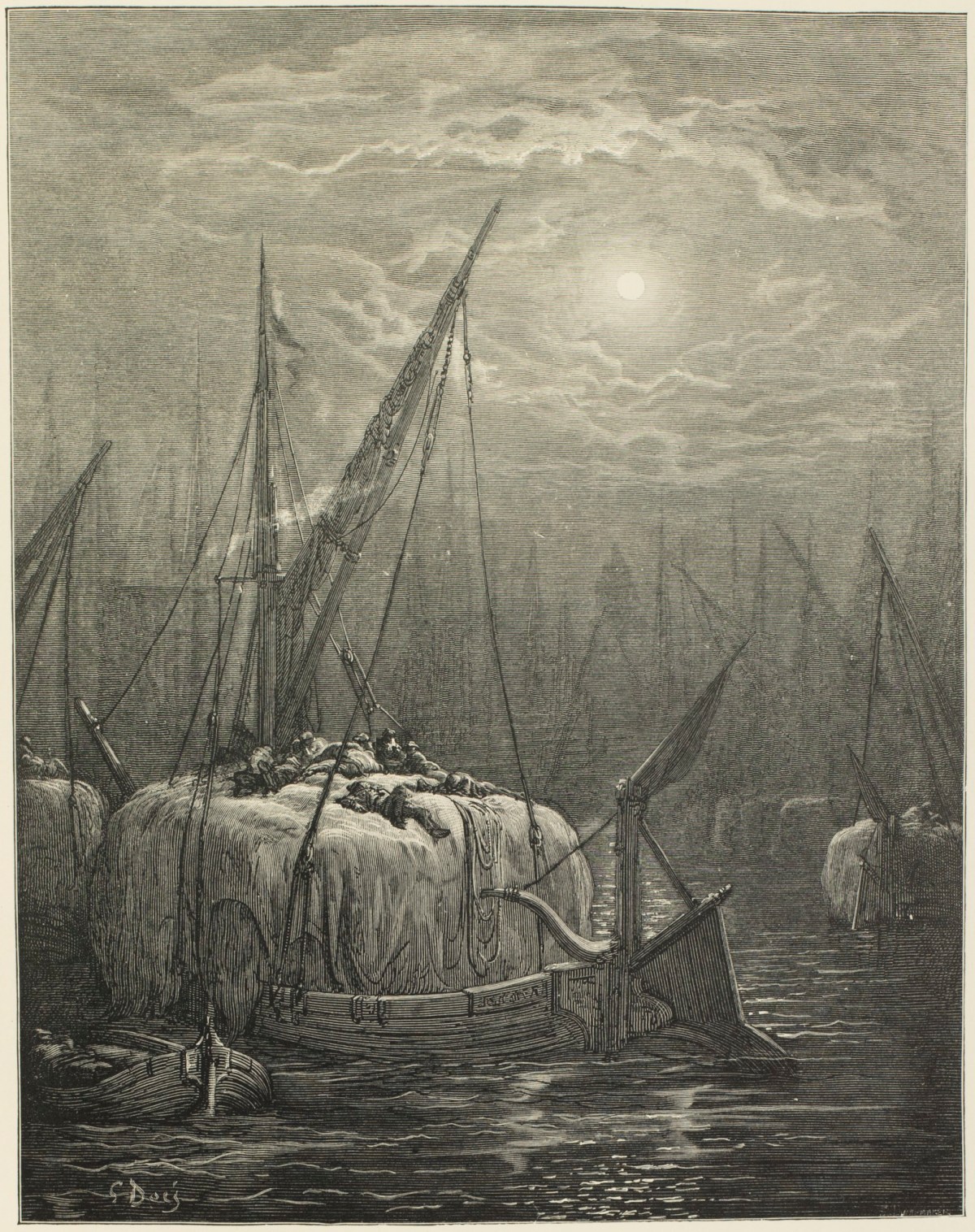 Gustave Doré, Hay-Boats on the Thames