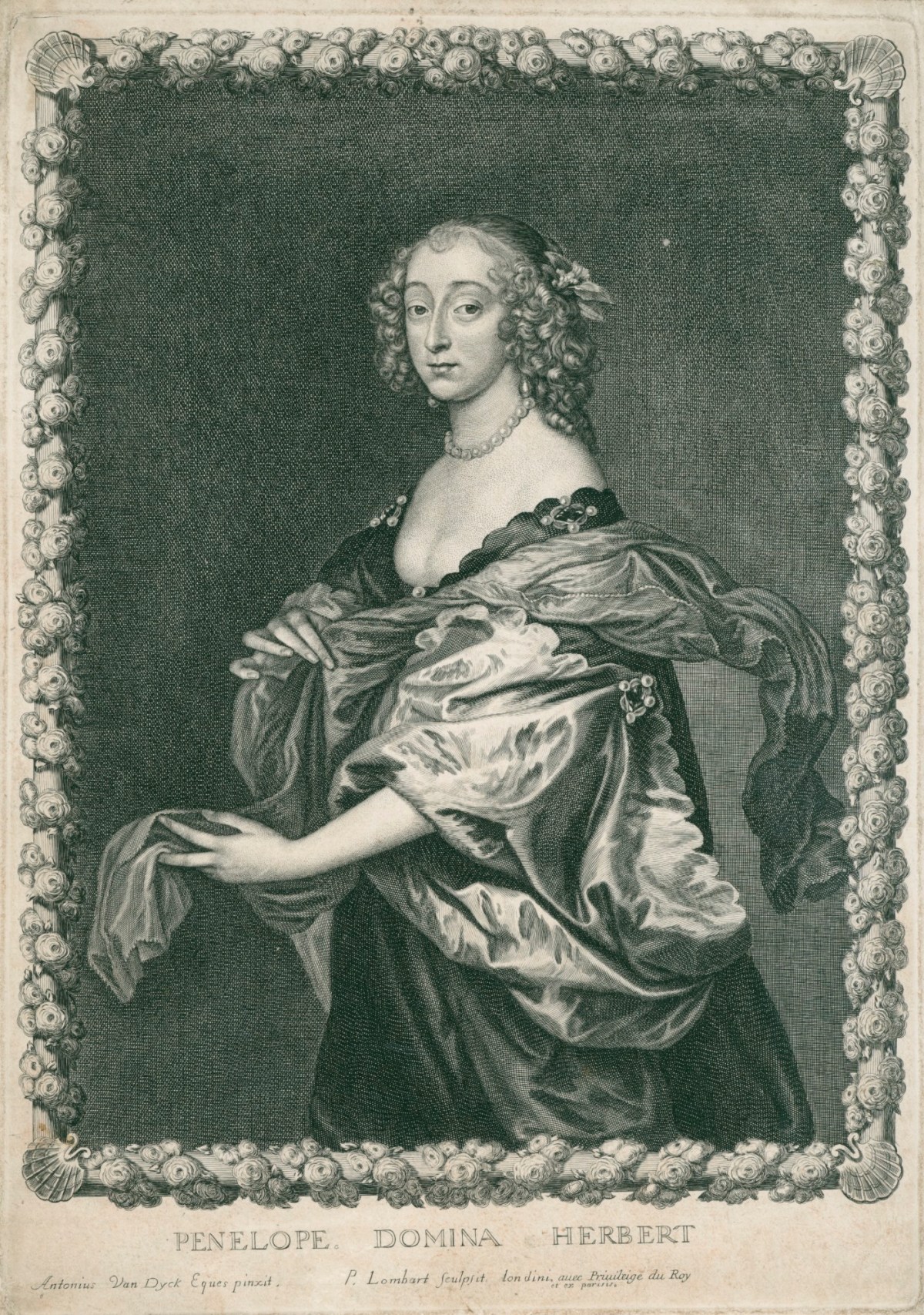 Pierre Lombart, Portrait of Penelope, Lady Herbert