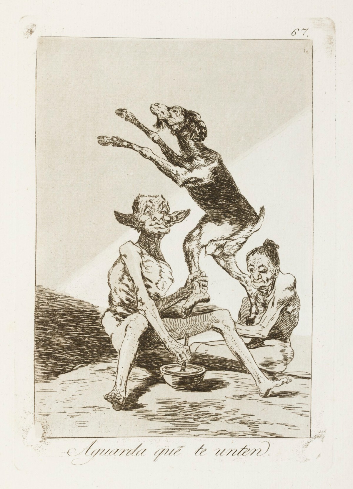 Francisco Goya, 'Aguarda que te unten.'