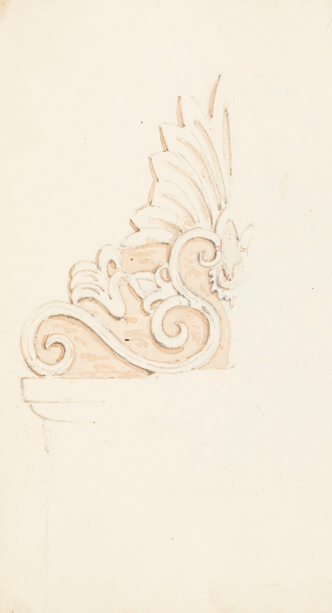 Richard Westmacott the Younger RA, Sketch of Classical decorative carving