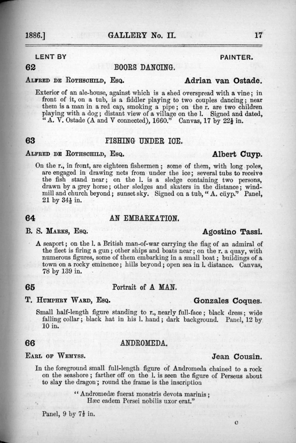 Page 17 of 1886 - Old Masters, deceased masters of the British School, Joseph Wright of Derby ARA and J.M.W. Turner RA