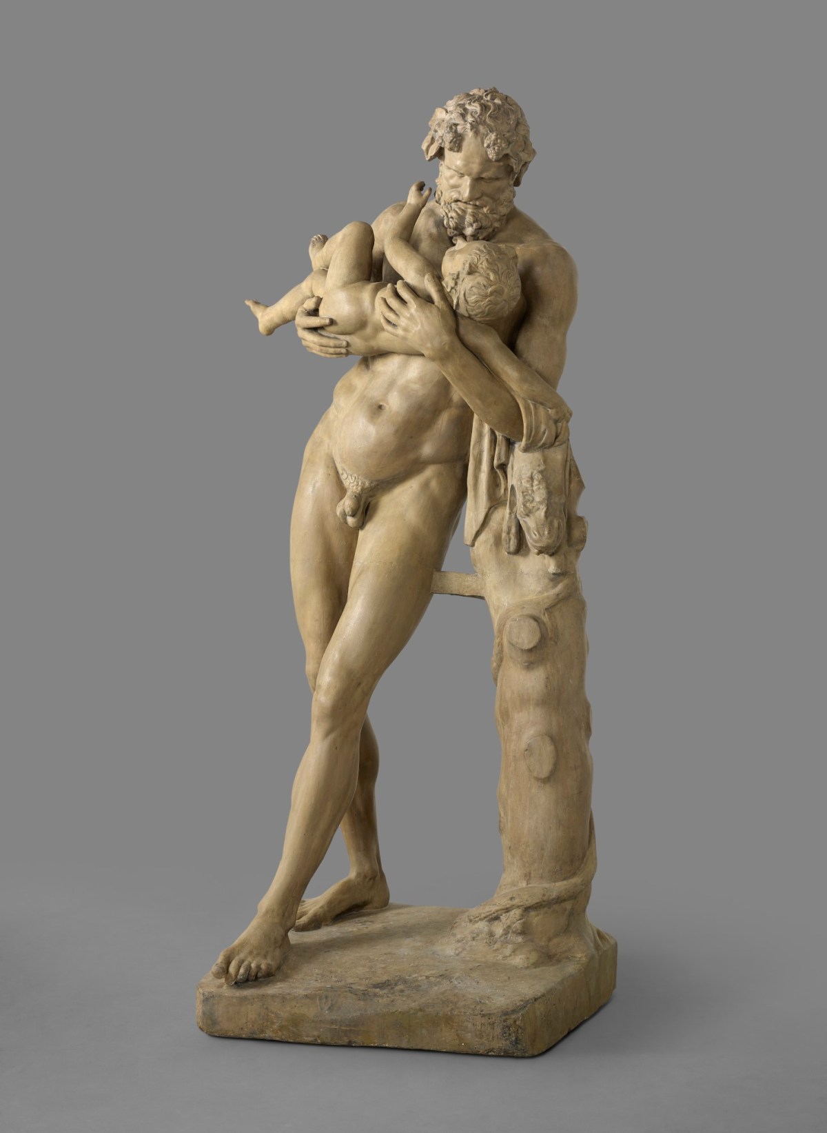 Unidentified Roman sculptor, Cast of Silenus with the Infant Bacchus