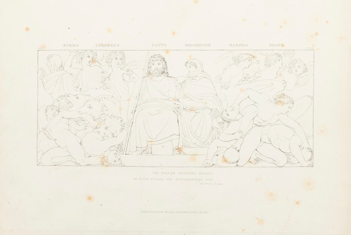 Hesiod, Furies, Cerberus, Pluto, Proserpine, Harpies, Death.