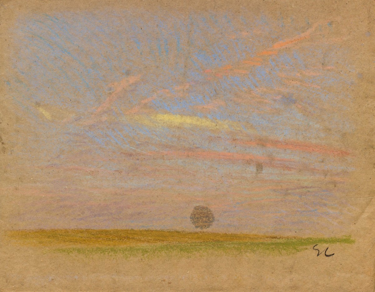 Sir George Clausen RA, Study of a sky at sunrise/sunset