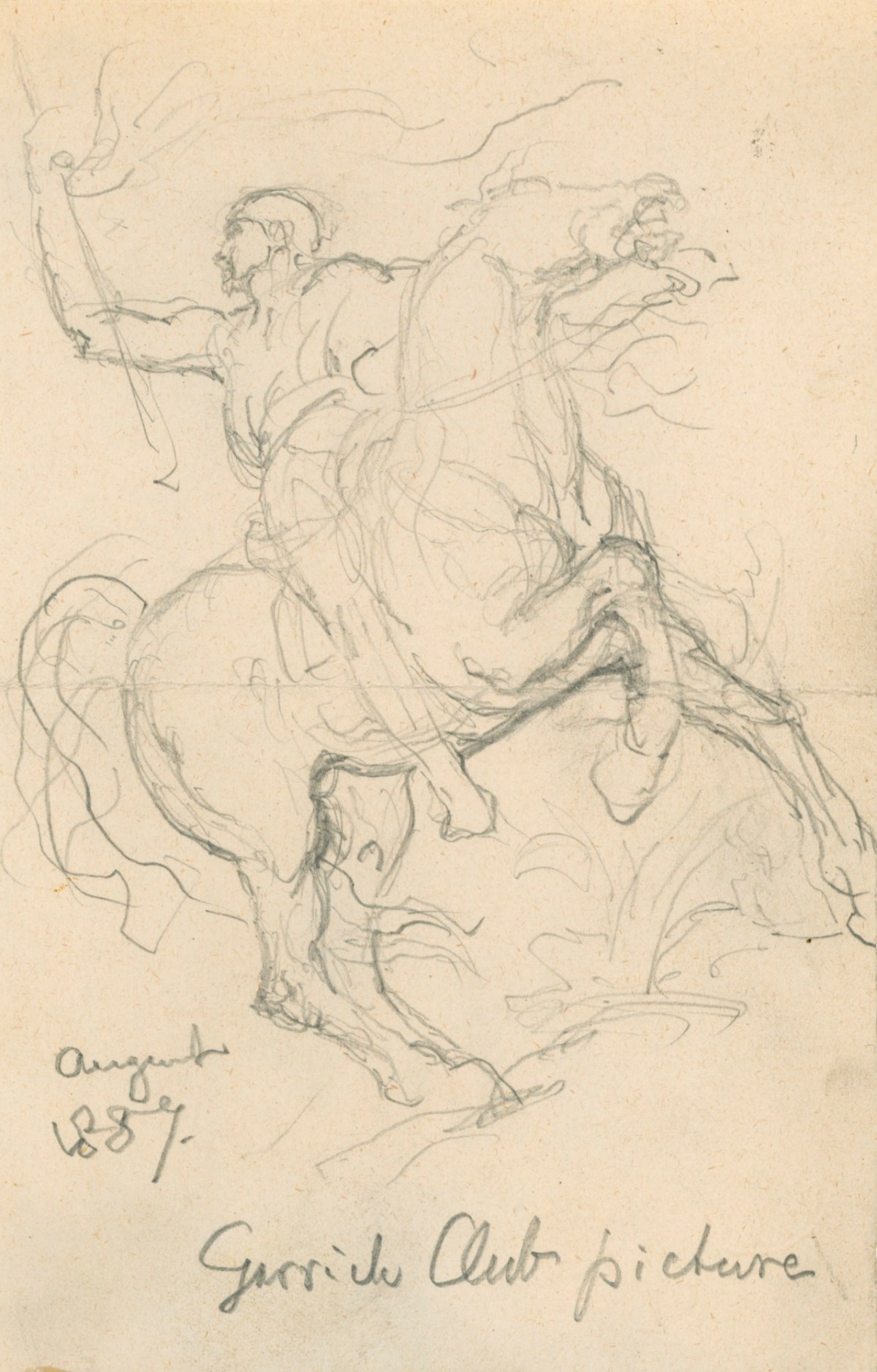 Sir John Gilbert RA, Sketch for 'The Standard Bearer'