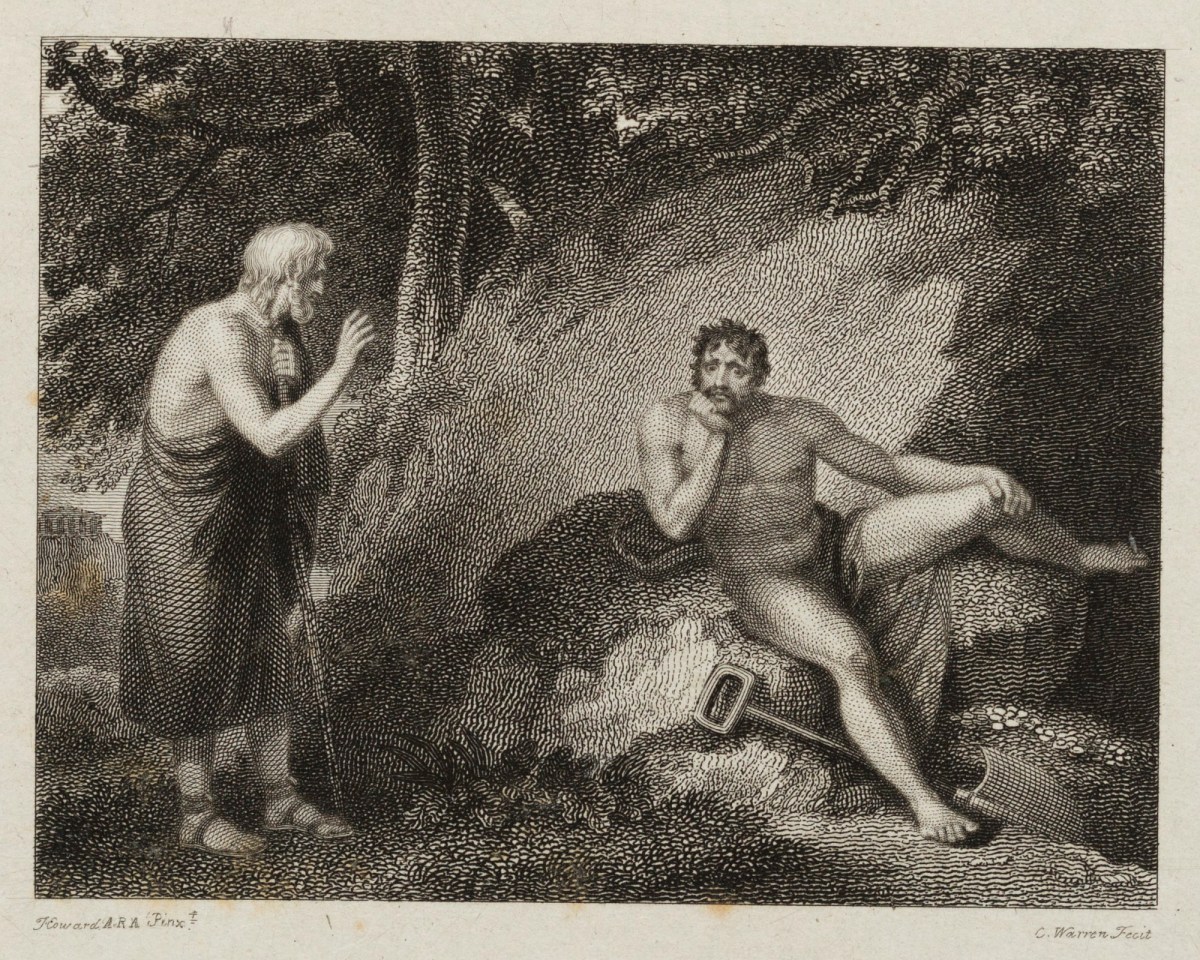 Henry Howard RA, An old man consels a grave-digger