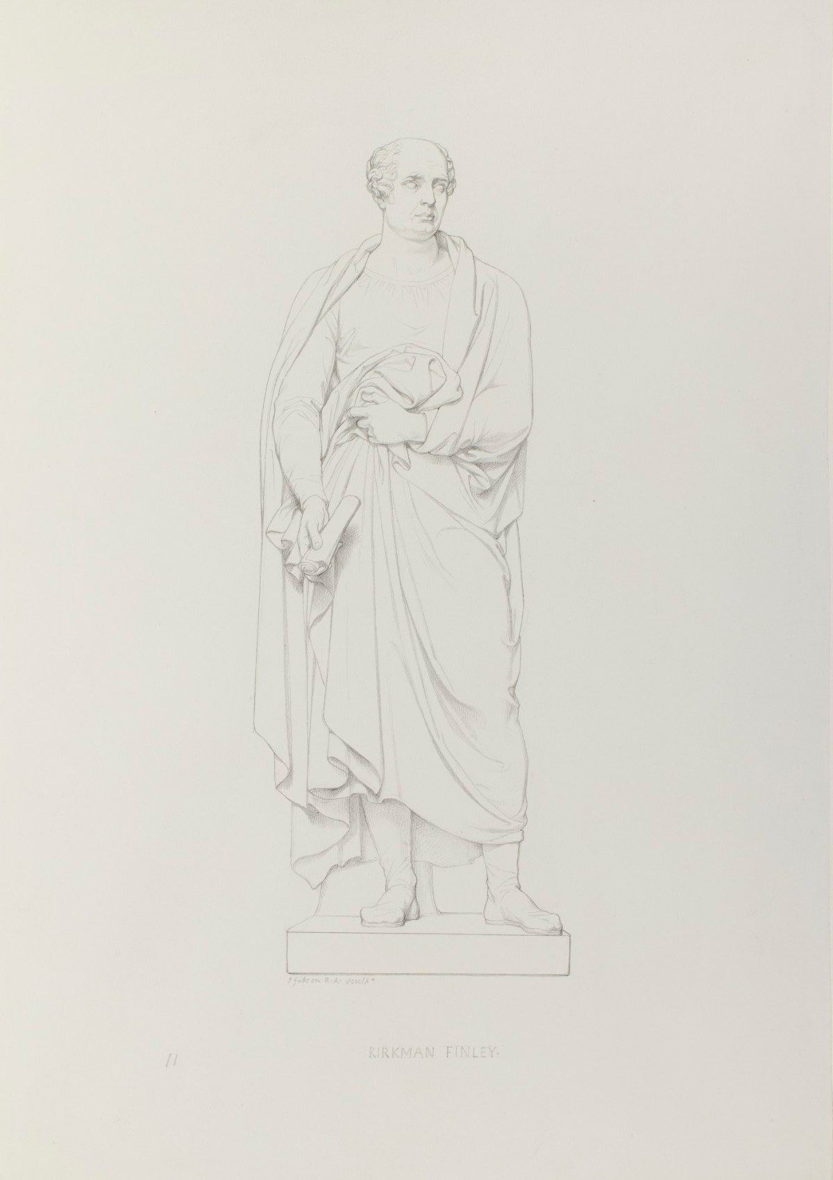 Paolo Guglielmi, Drawing after the statue of Kirkman Finlay, M. P.