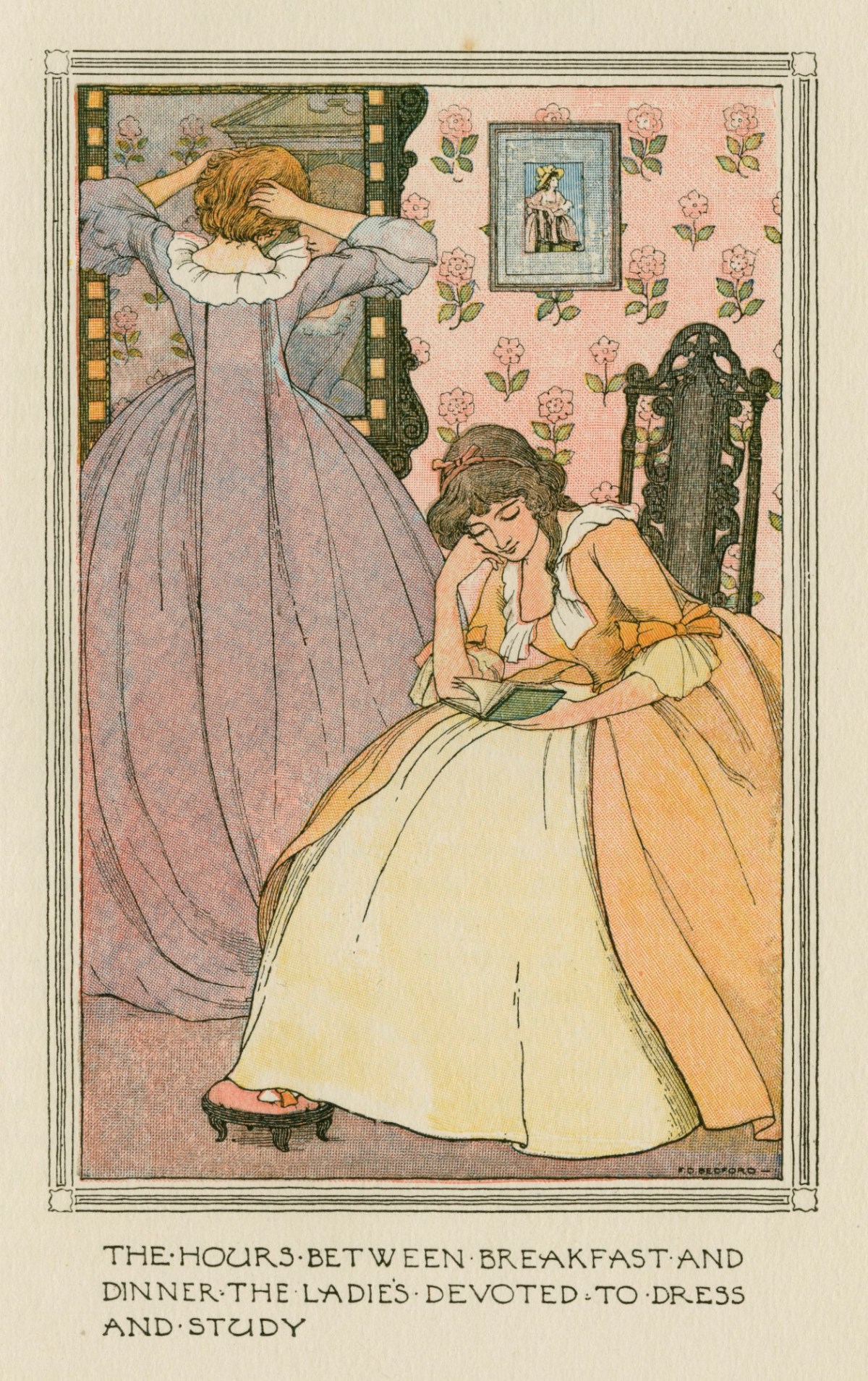 Francis D. Bedford, 'The hours between breakfast and dinner the ladies devoted to dress and study'