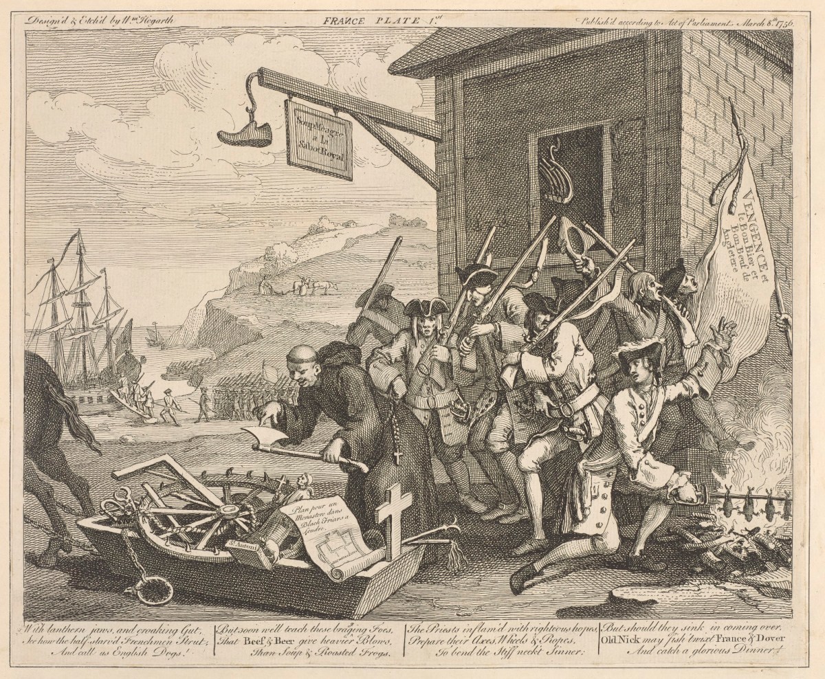 William Hogarth, The Invasion, plate 1: France