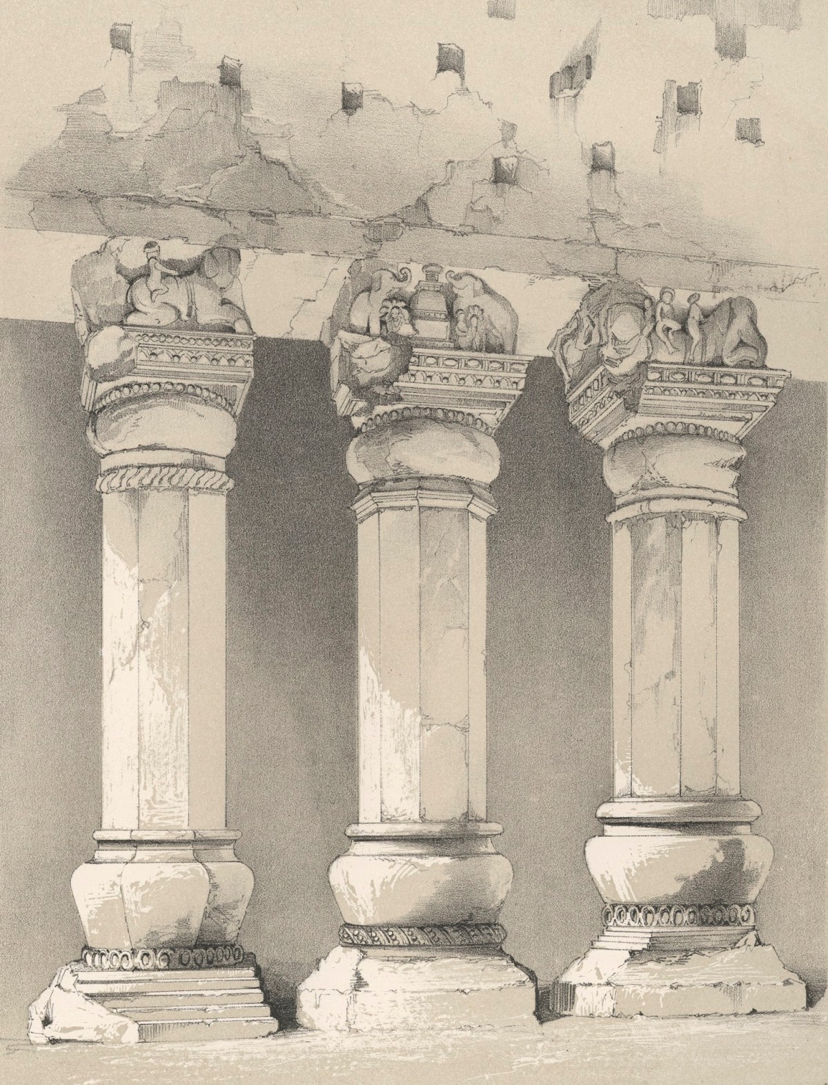 James Fergusson, Kannari: Pillars in Great Chaitya Cave