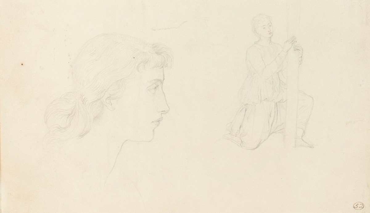 Henry Hugh Armstead RA, Two studies of a woman for a mosaic design for "St. Michael's Church, Torquay"