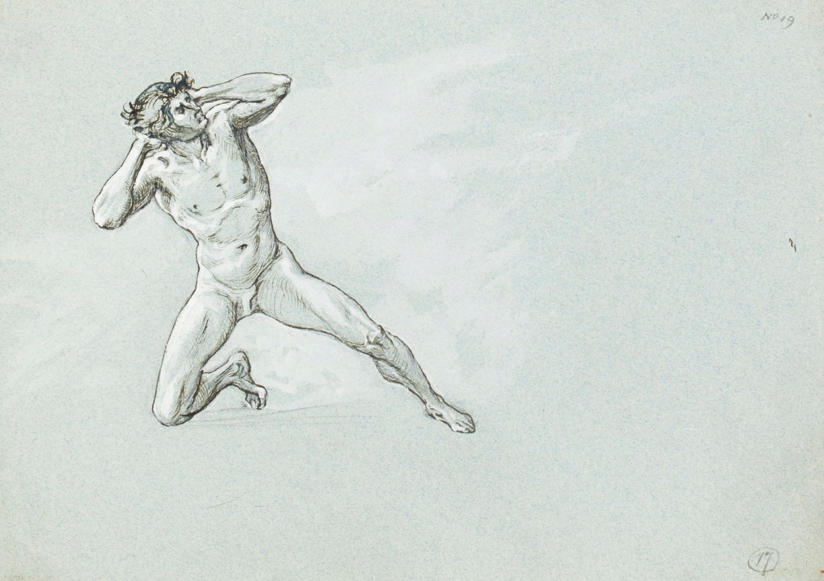Henry Hugh Armstead RA, Study of a male nude for a "Coinage competition"