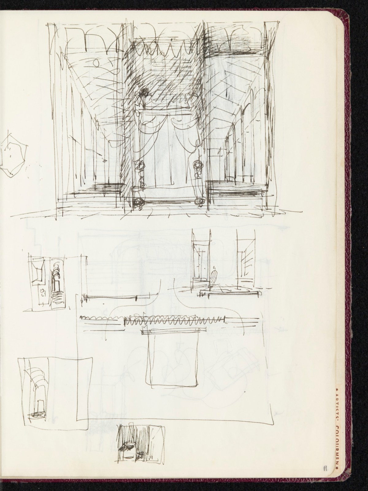 Sir Hugh Casson PRA, Sketchbook with designs and notes