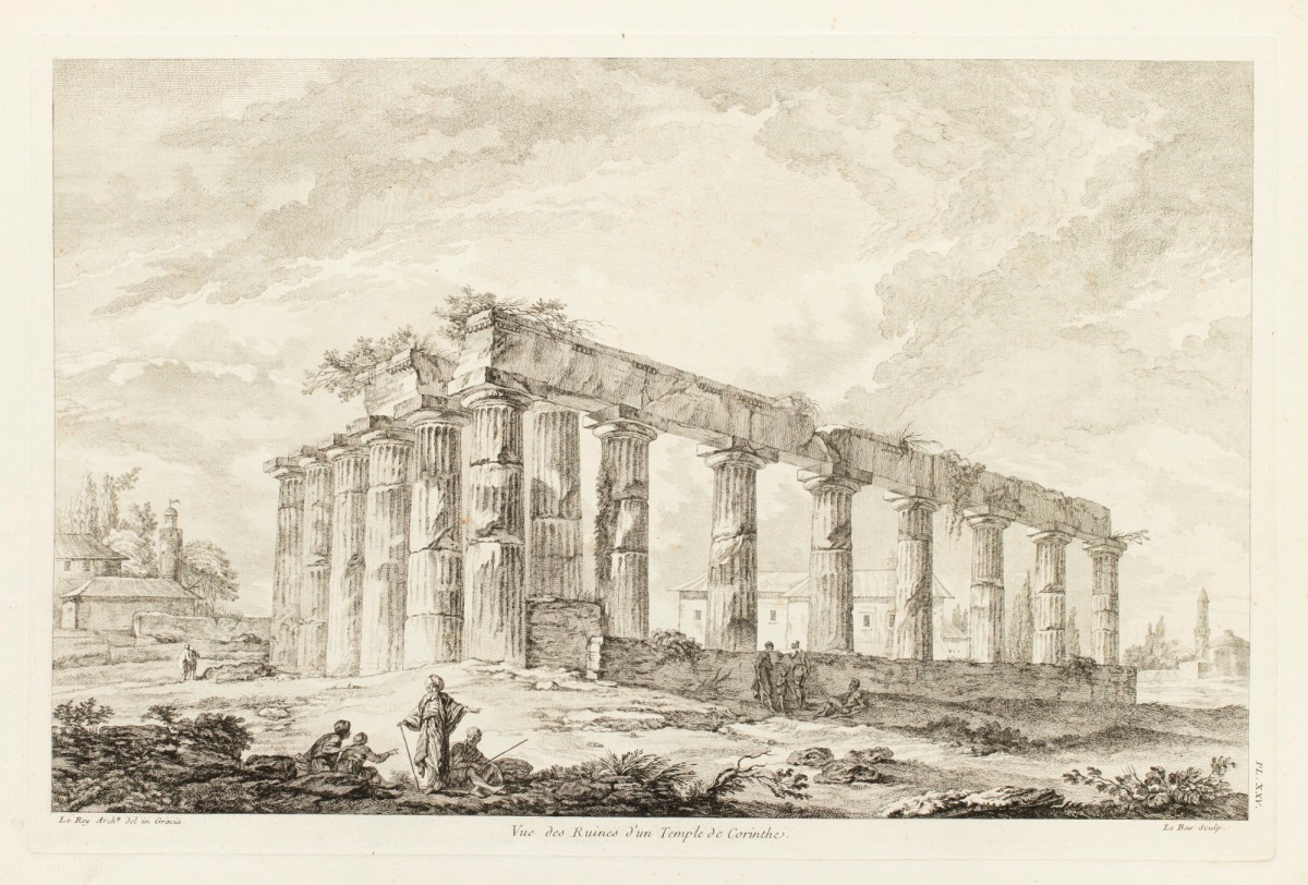 Julien-David Le Roy, View of the ruins of a Corinthian temple.