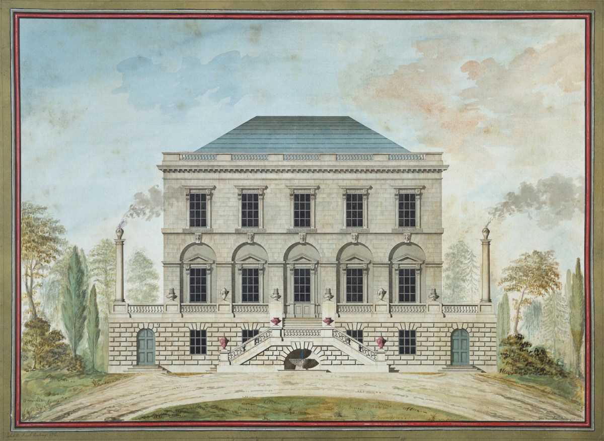 John Yenn RA, Design for a villa or casine: elevation