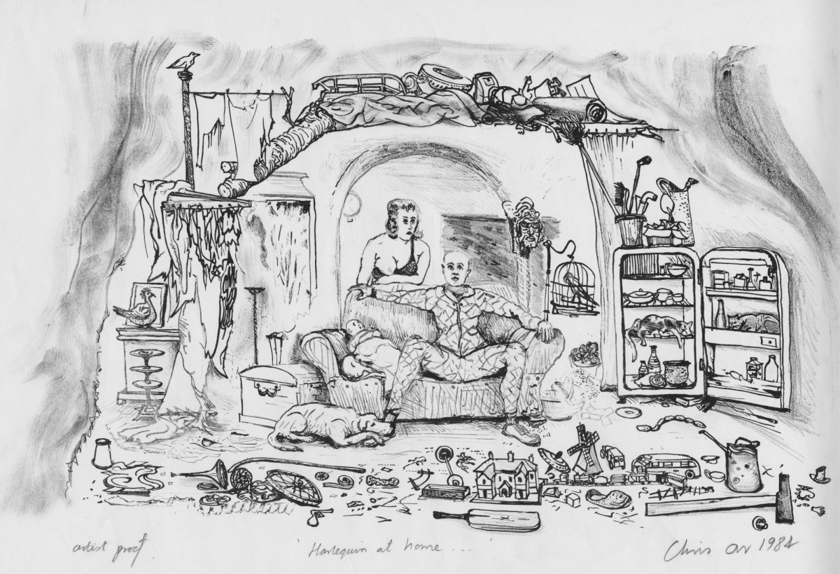 Chris Orr RA, 'Harlequin at home...'