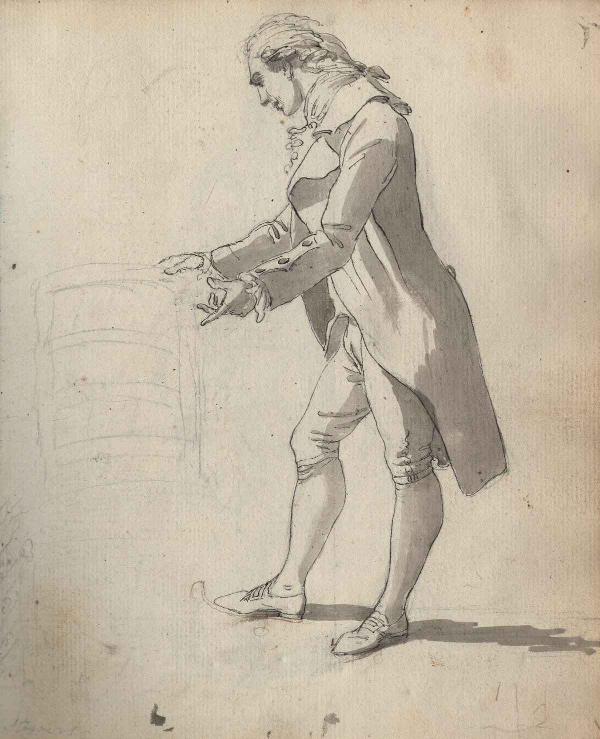 Unknown artist, Leaf from a sketchbook