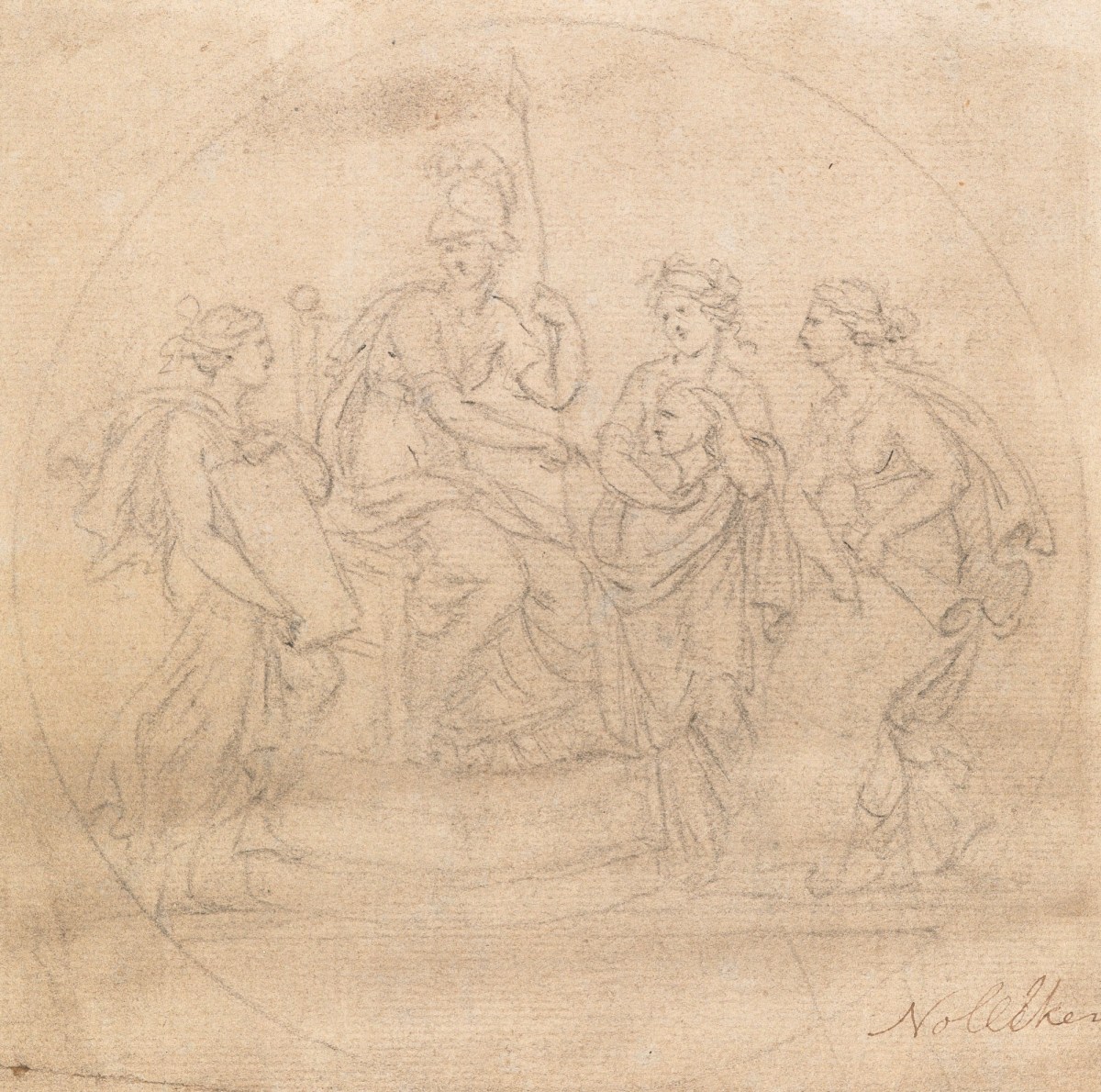 Joseph Nollekens RA, Design for a medal commemorating the 25th anniversary of the Royal Academy