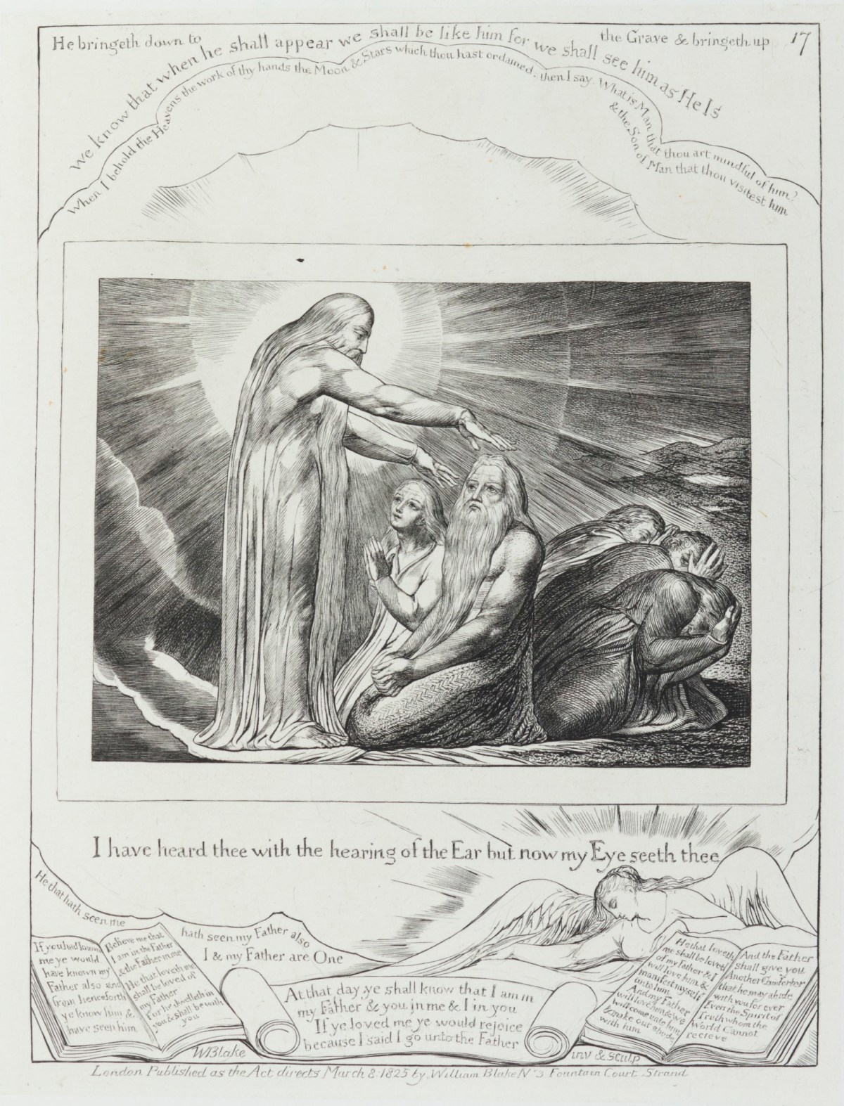 William Blake, 'I have heard thee with the hearing of the Ear but now my Eye seeth thee'