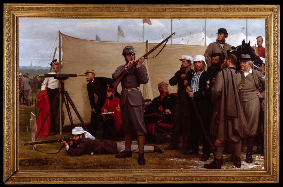 Unknown, Frame for Henry Tanworth Wells RA 'Volunteers at the Firing-Point, 1866'