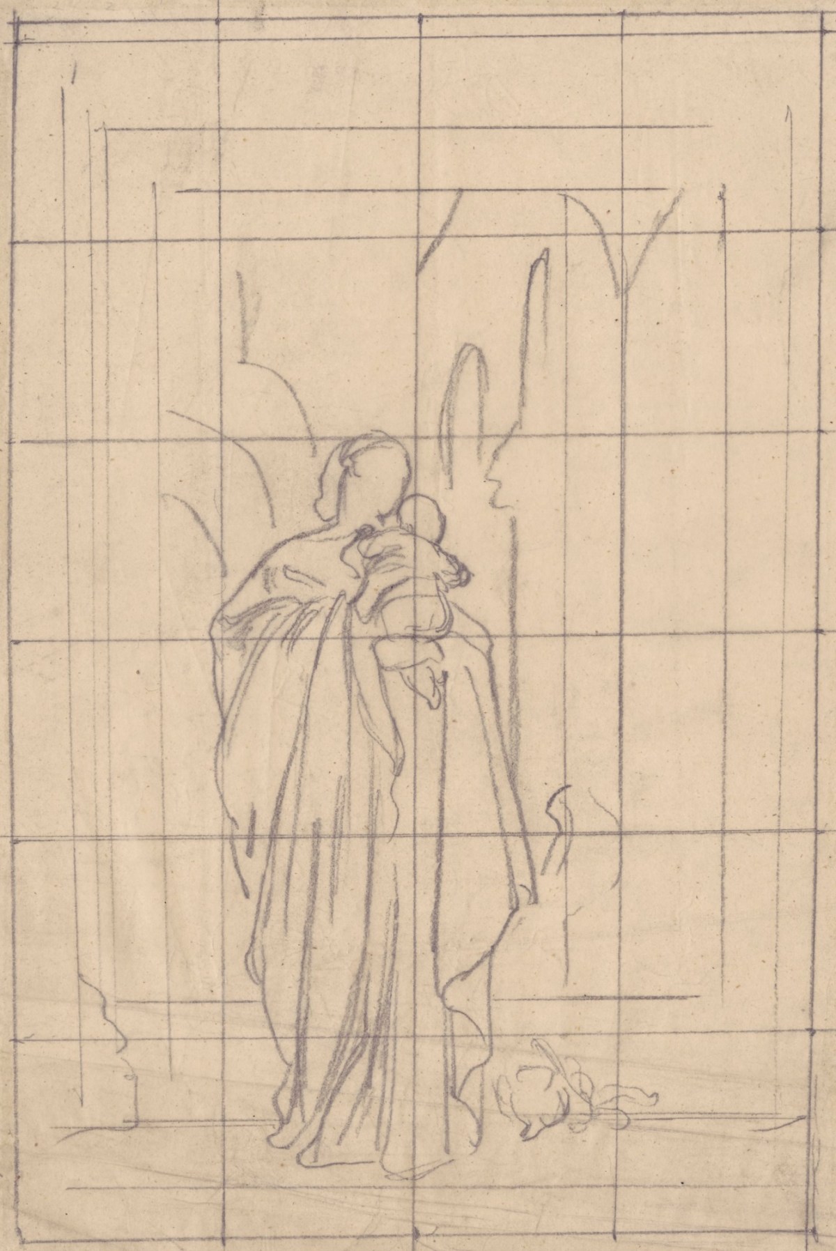 Lord Leighton PRA, Tracing for an illustration, probably to Romola