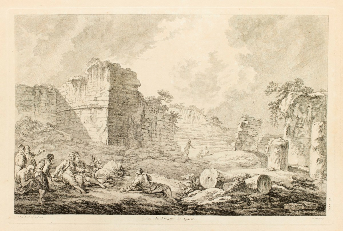 Julien-David Le Roy, View of the Theatre of Sparta.