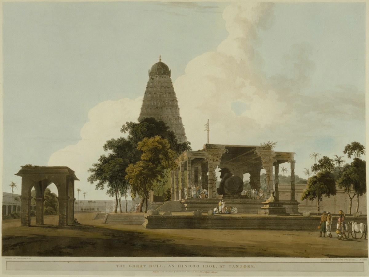 Thomas Daniell RA, The Great Bull, an Hindoo Idol, at Tanjore
