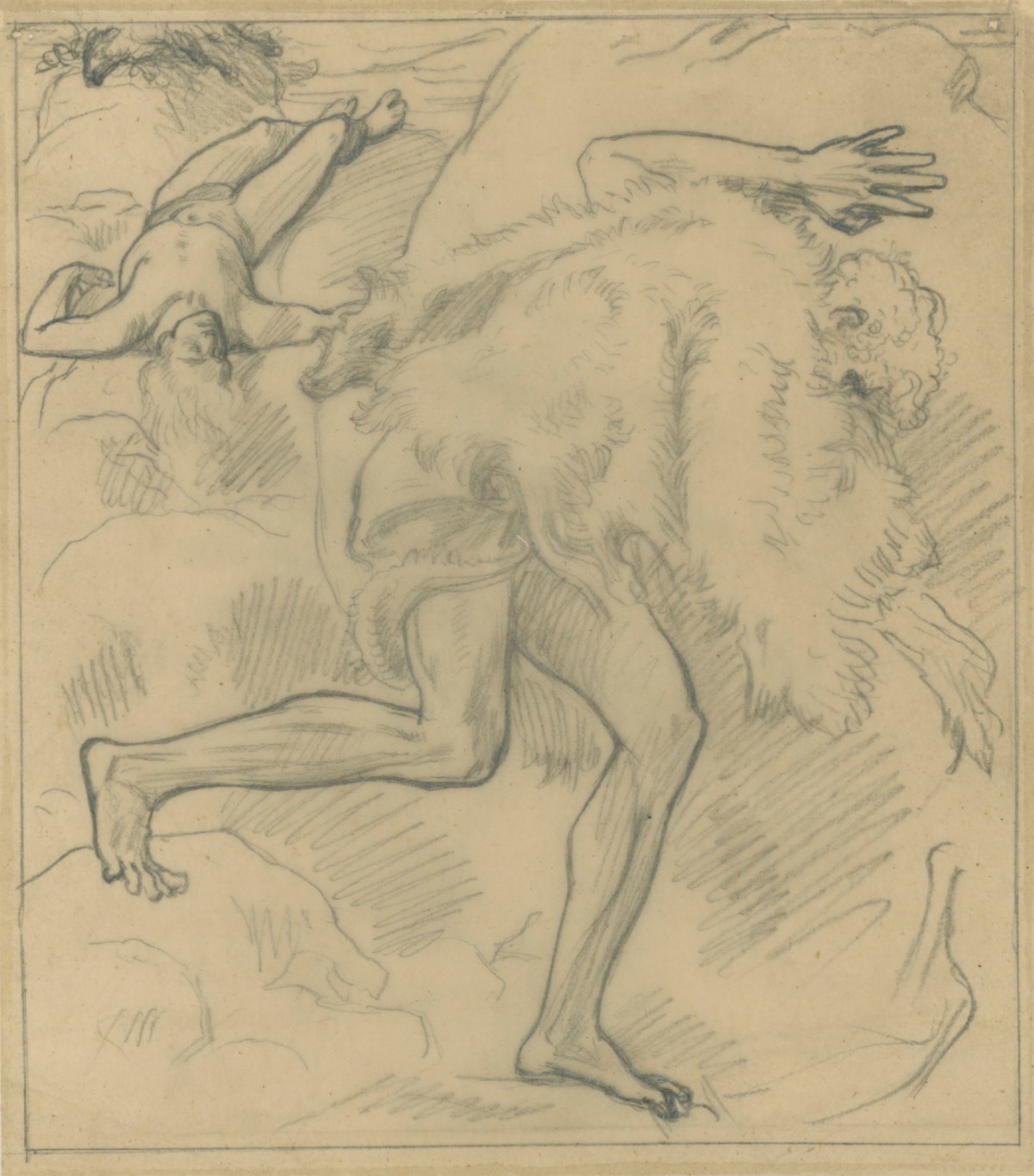 Lord Leighton PRA, Tracing for 'Cain and Abel'