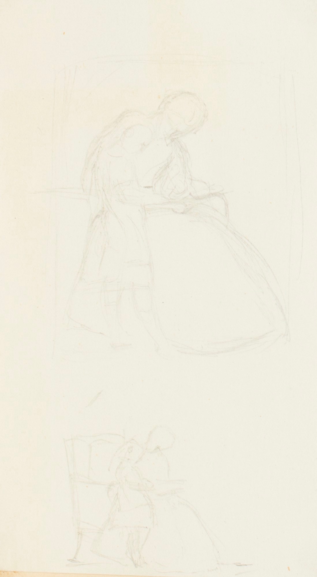 Henry Hugh Armstead RA, Two sketches of a woman and child