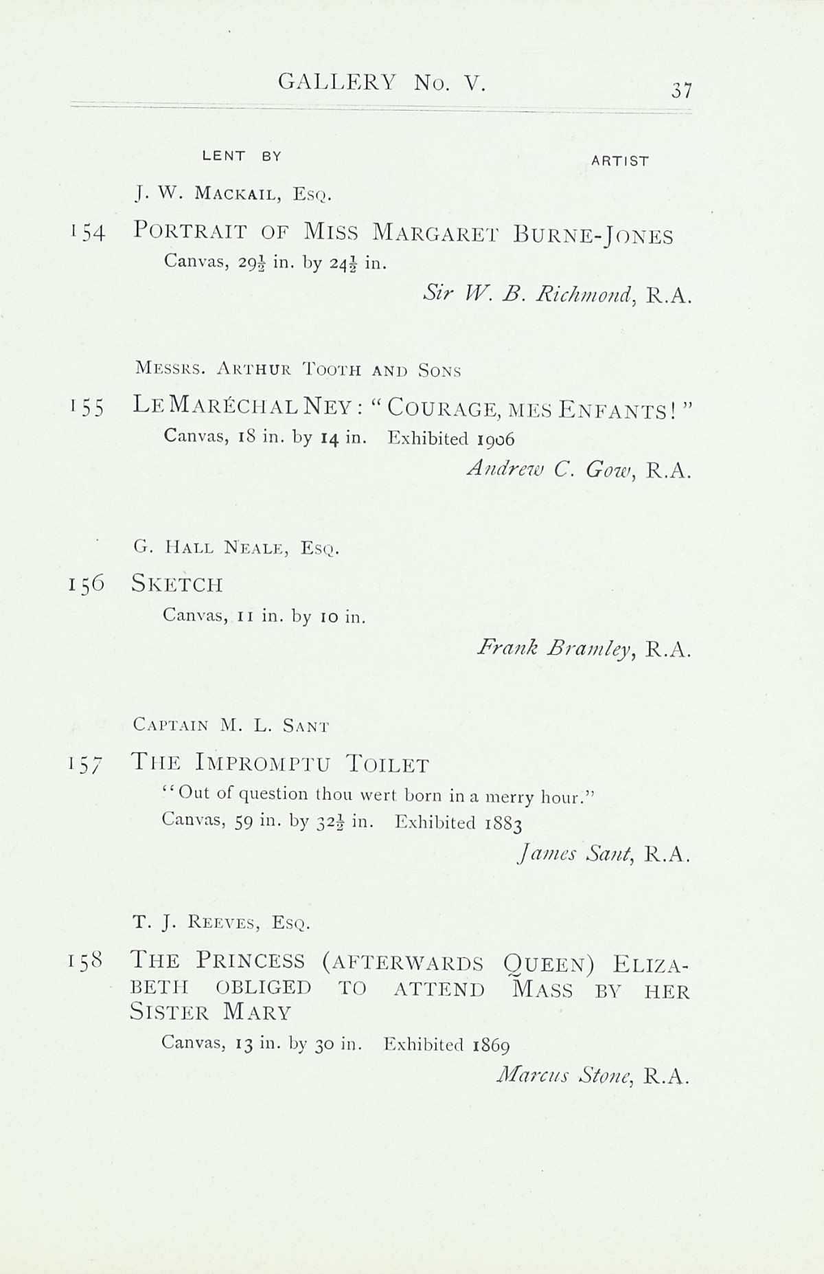 Page 39 of 1922 - Exhibition of Works by recently deceased Members of the Royal Academy