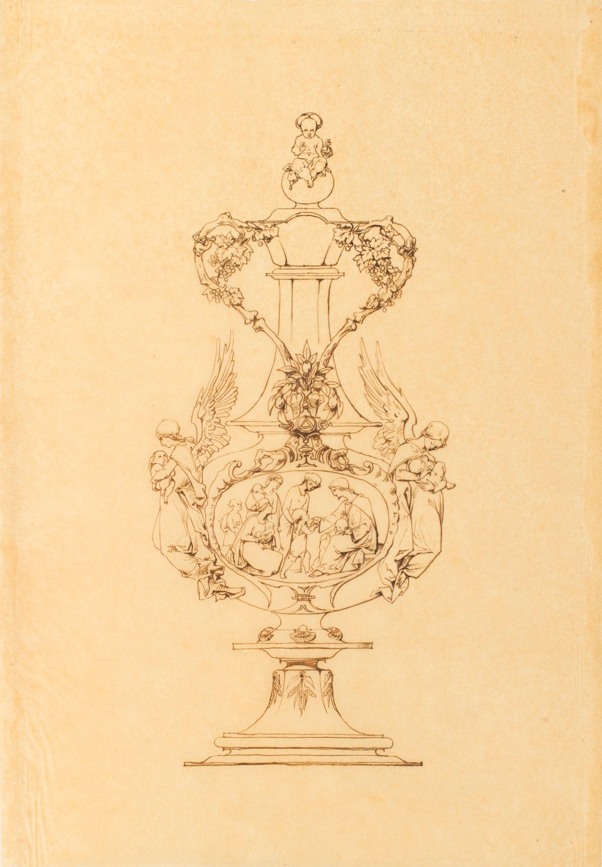 Henry Hugh Armstead RA, Design for a silver cup decorated with a scene from the life of Christ
