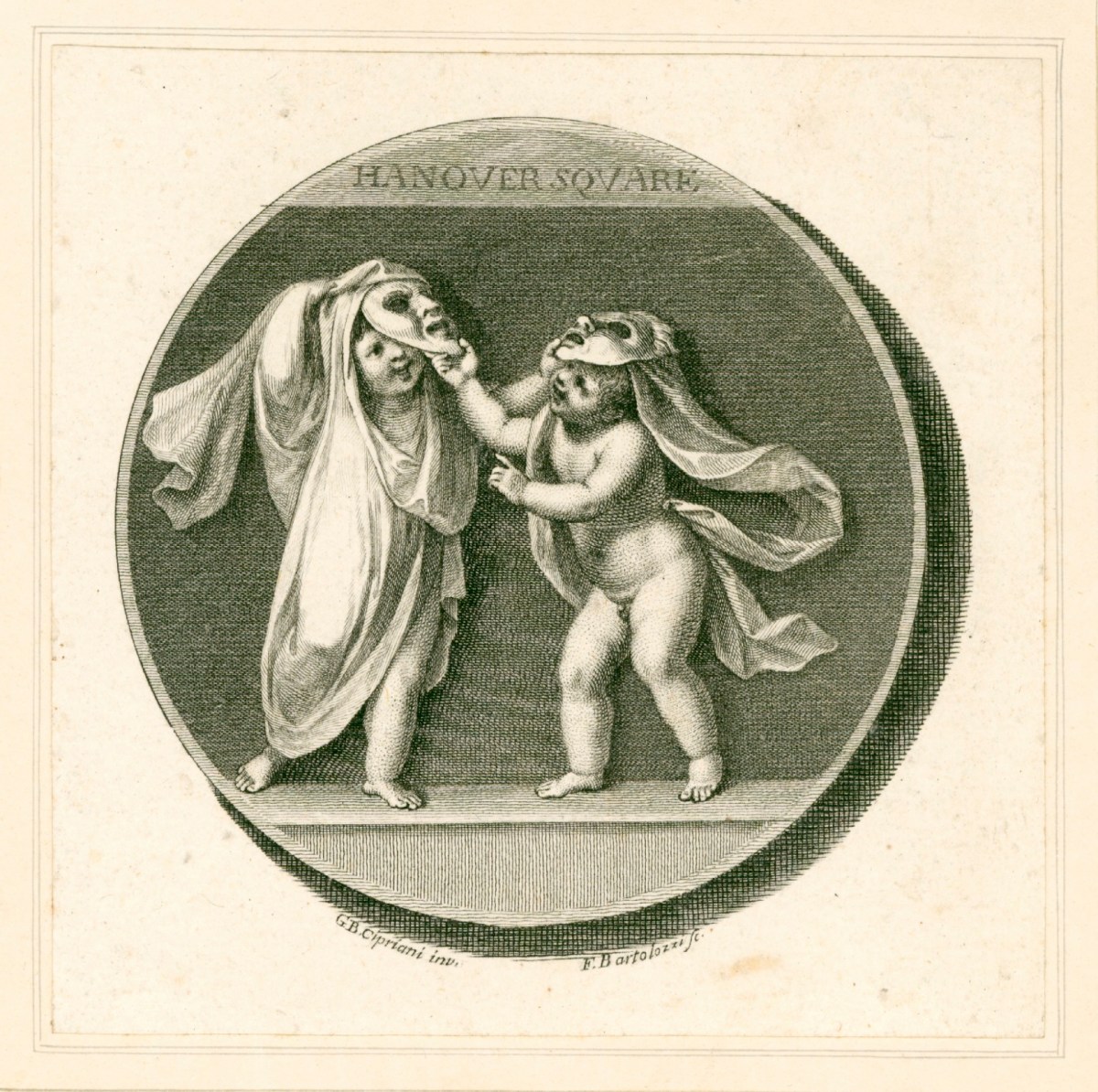 Francesco Bartolozzi RA, Hanover Square masquerade ticket for 31 May 1782
