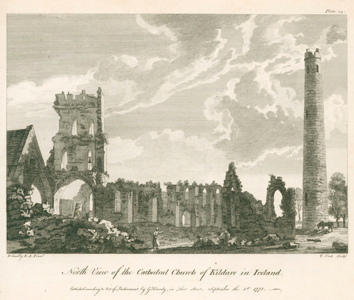 Paul Sandby RA, North View of the Cathedral Church of Kildare in Ireland