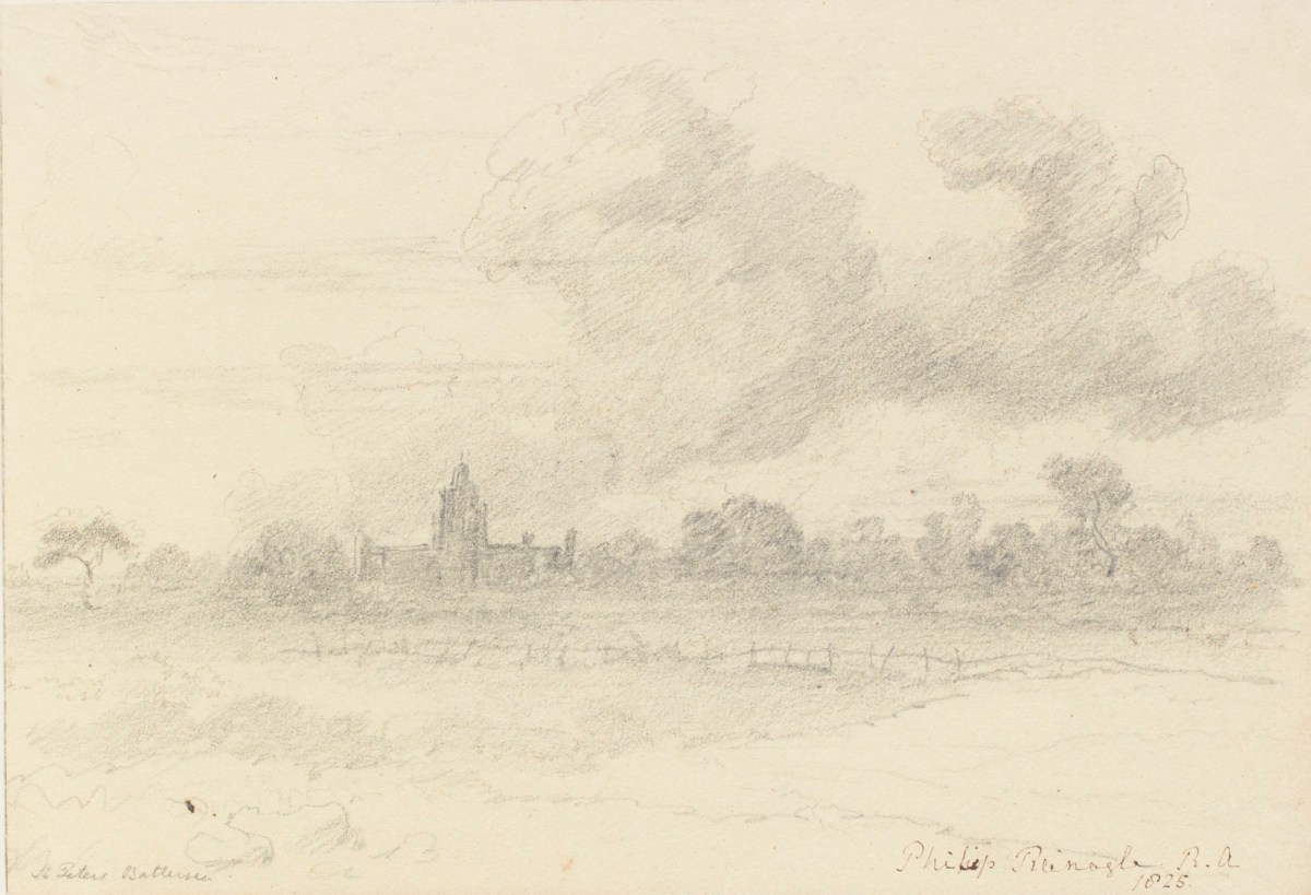 Philip Reinagle RA, Drawing of St Peter's in Battersea
