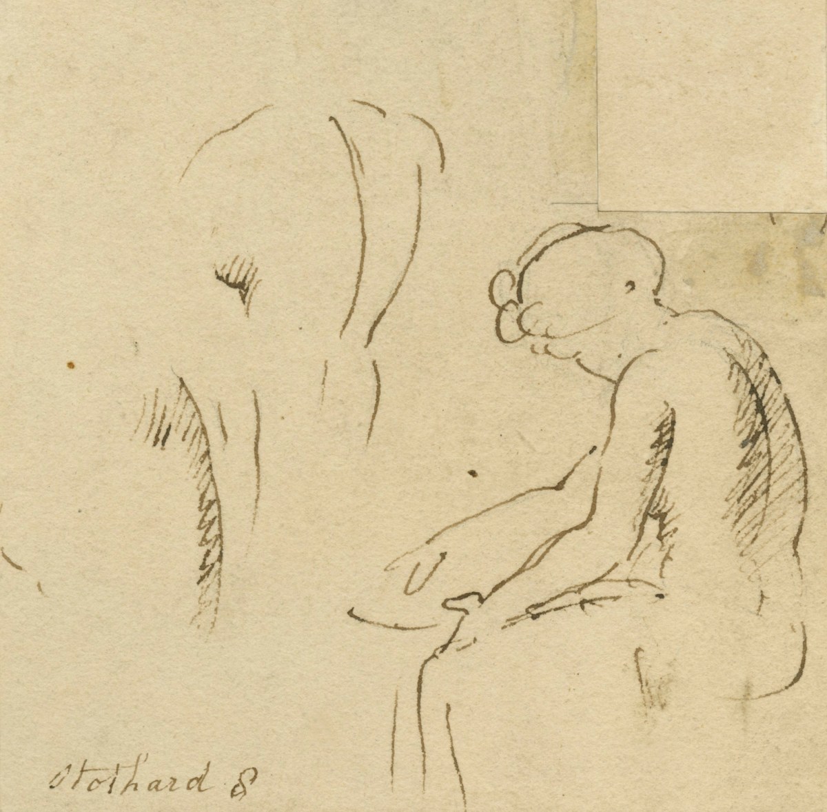Thomas Stothard RA, Three sketches of female nudes