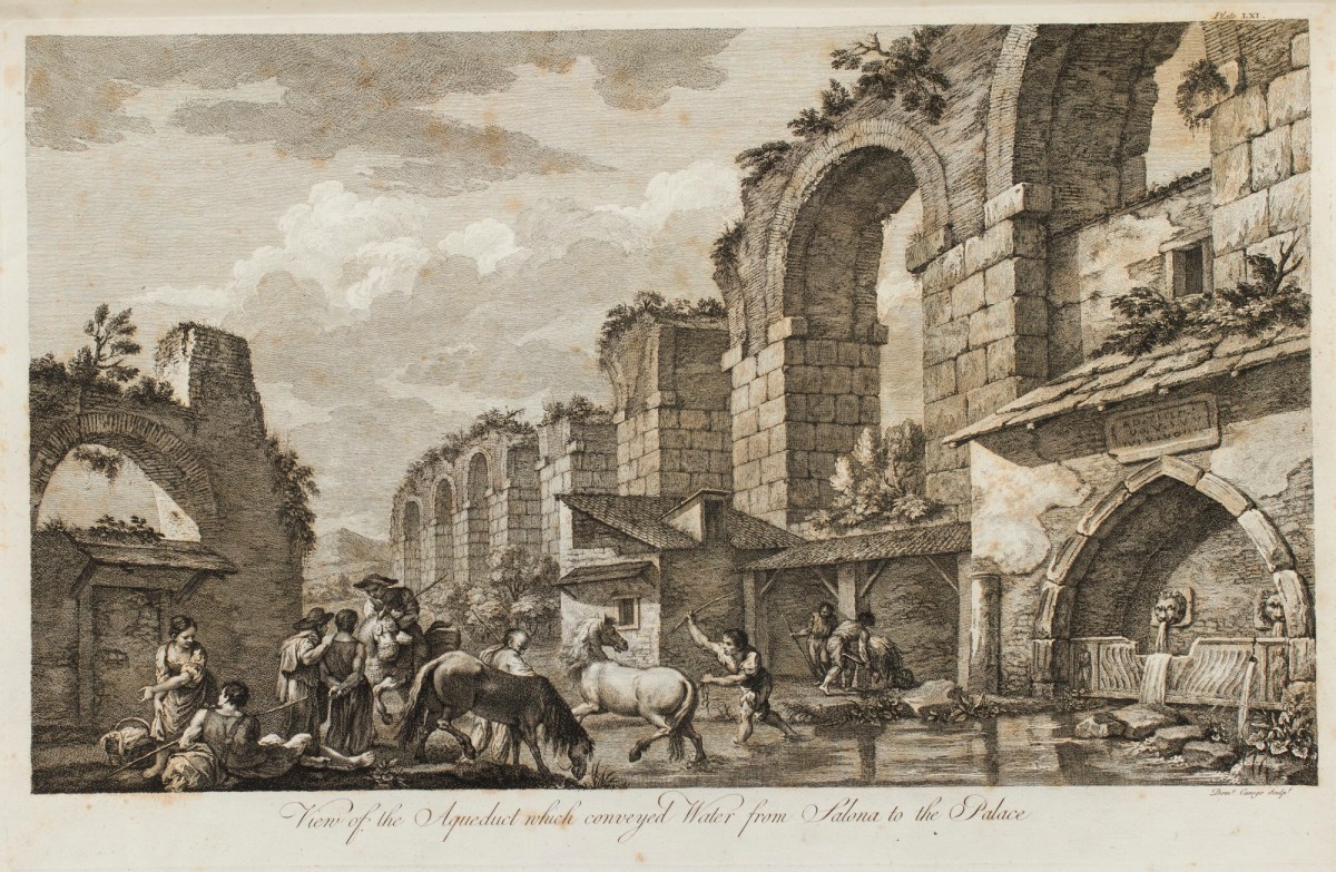 Charles-Louis Clérisseau, Aqueduct which conveyed water from Salona to the Diocletian palace