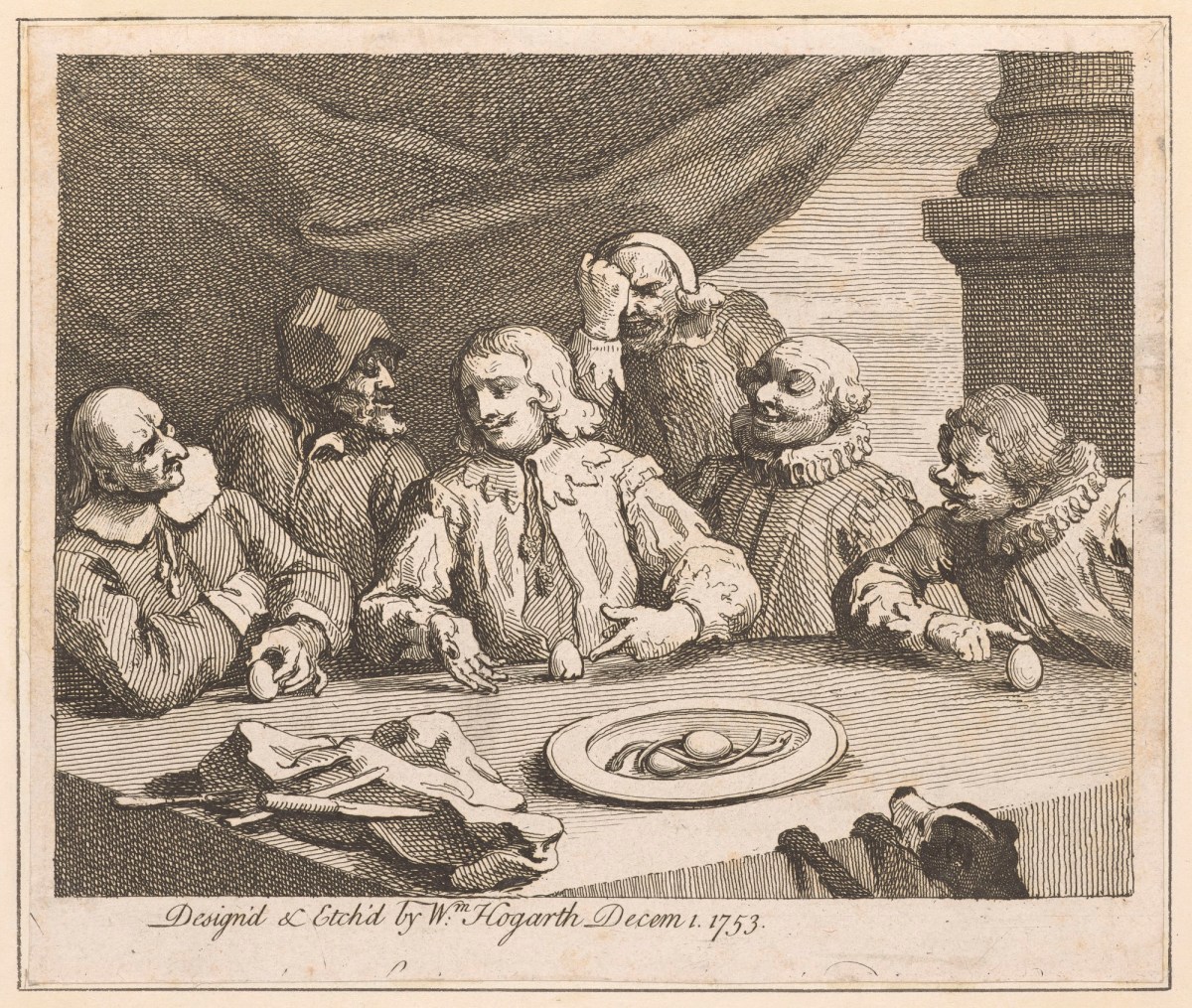 William Hogarth, Columbus Breaking the Egg