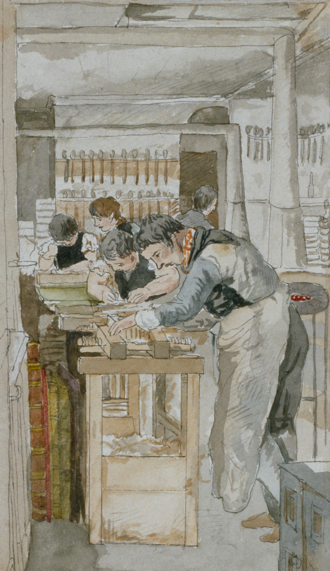 John Frederick Lewis RA, At Uncle Charles the Binder