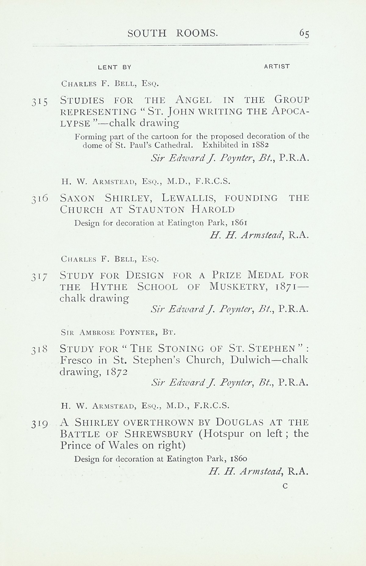 Page 67 of 1922 - Exhibition of Works by recently deceased Members of the Royal Academy